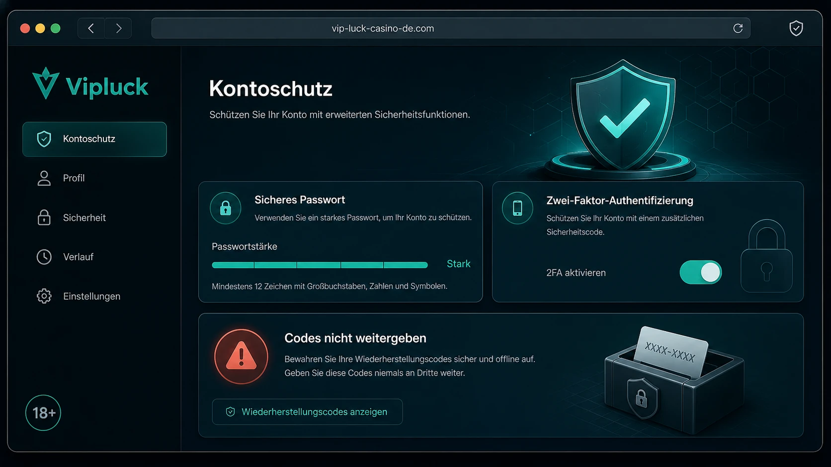 Kontozugang sicher schützen