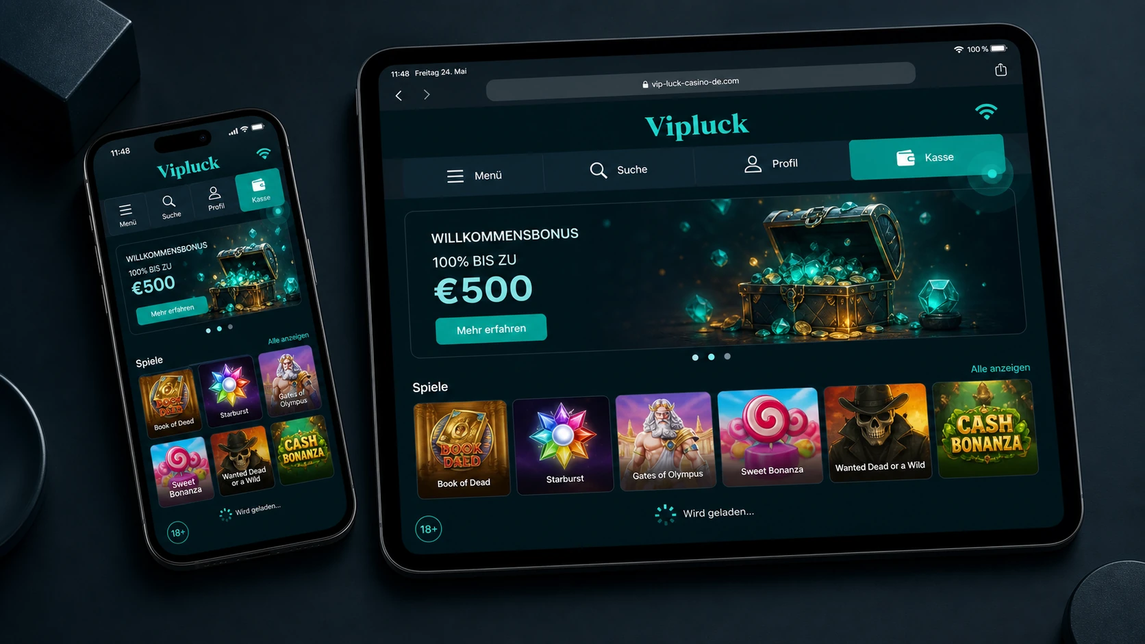 Mobile Nutzung von Vipluck